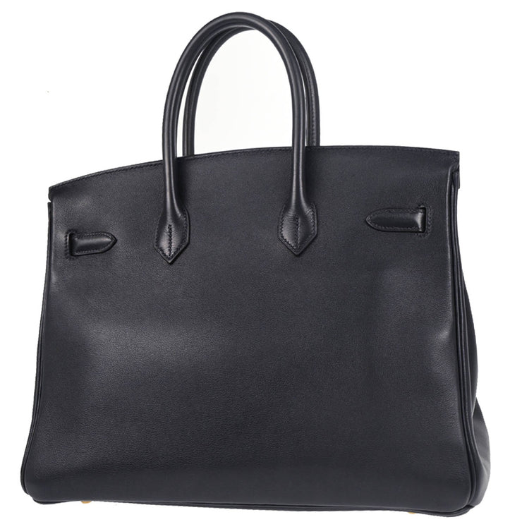 Hermes 1997 Blue Indigo Gulliver Birkin 35 Handbag