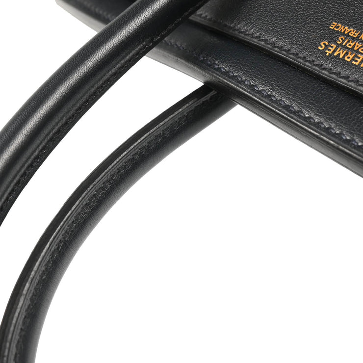 Hermes 1997 Blue Indigo Gulliver Birkin 35 Handbag
