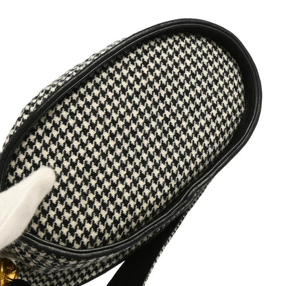 Chanel 1989-1991 Black White Cotton Houndstooth Binocular Bag