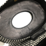 Chanel 1989-1991 Black White Cotton Houndstooth Binocular Bag