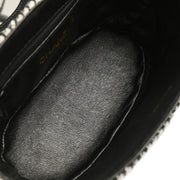 Chanel 1989-1991 Black White Cotton Houndstooth Binocular Bag