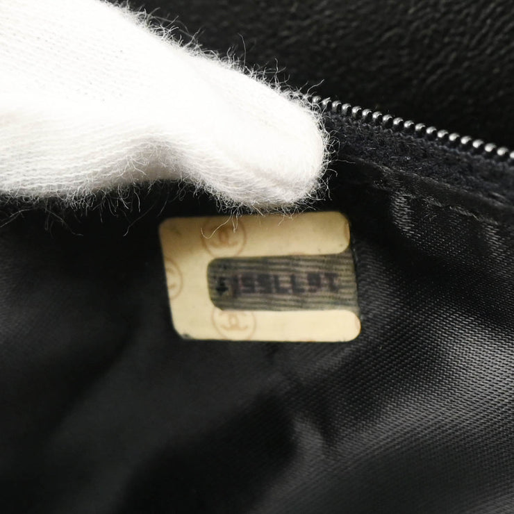Chanel 1989-1991 Black White Cotton Houndstooth Binocular Bag