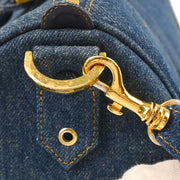Chanel 1996-1997 Blue Denim 2way Duffle Handbag