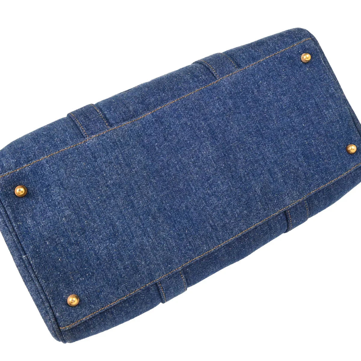 Chanel 1996-1997 Blue Denim 2way Duffle Handbag