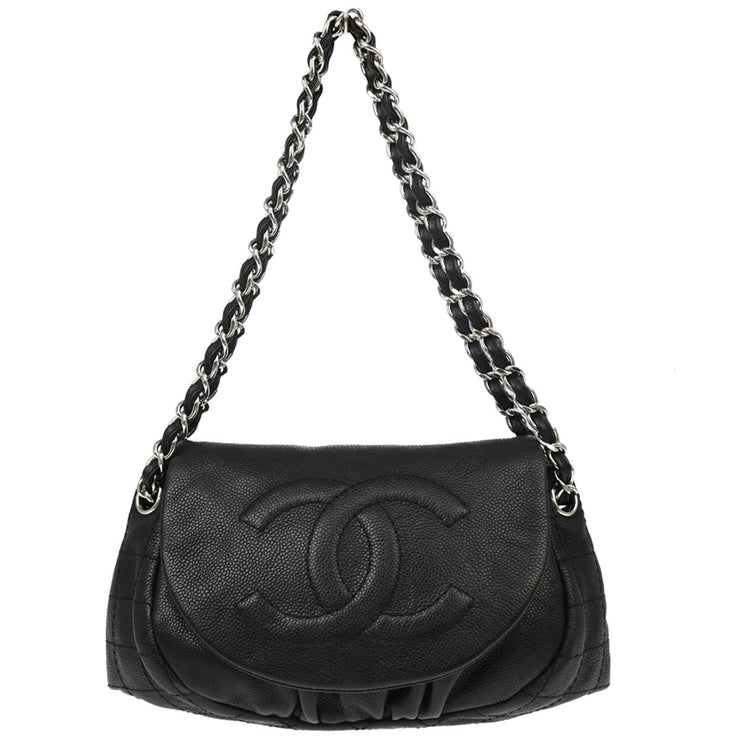 Chanel Black Caviar Chain Shoulder Bag