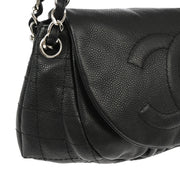 Chanel Black Caviar Chain Shoulder Bag
