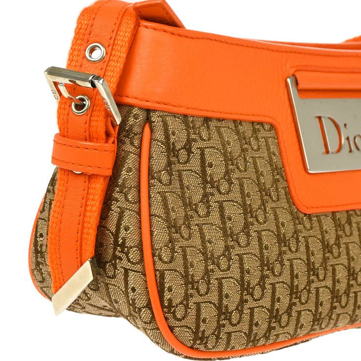 Christian Dior 2005 Orange Beige Street Chic Trotter Handbag
