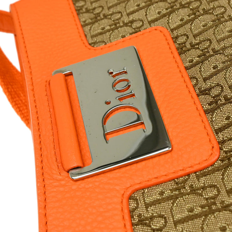 Christian Dior 2005 Orange Beige Street Chic Trotter Handbag