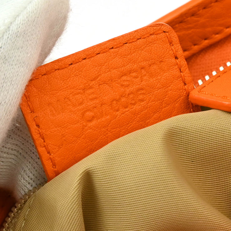 Christian Dior 2005 Orange Beige Street Chic Trotter Handbag