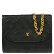 Chanel Black Lambskin Chain Shoulder Bag