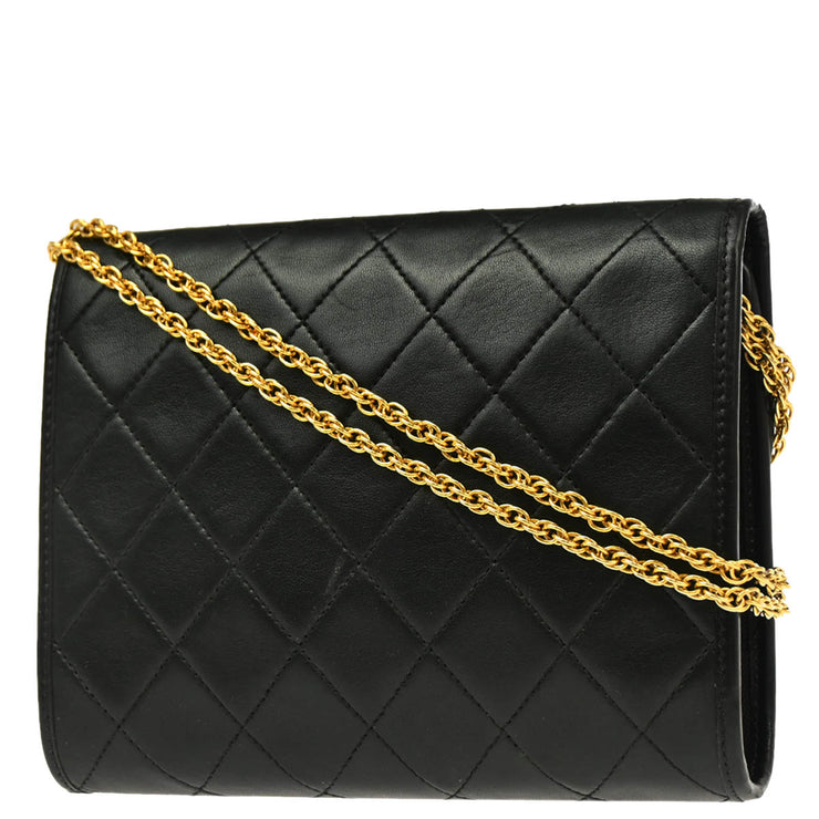 Chanel Black Lambskin Chain Shoulder Bag