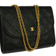 Chanel Black Lambskin Chain Shoulder Bag