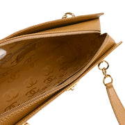 Chanel 2001-2003 Beige Caviar Wild Stitch Choco Bar Shoulder Bag