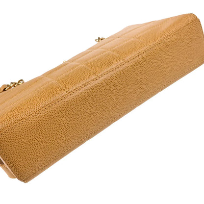 Chanel 2001-2003 Beige Caviar Wild Stitch Choco Bar Shoulder Bag