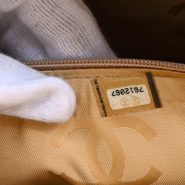 Chanel 2001-2003 Beige Caviar Wild Stitch Choco Bar Shoulder Bag