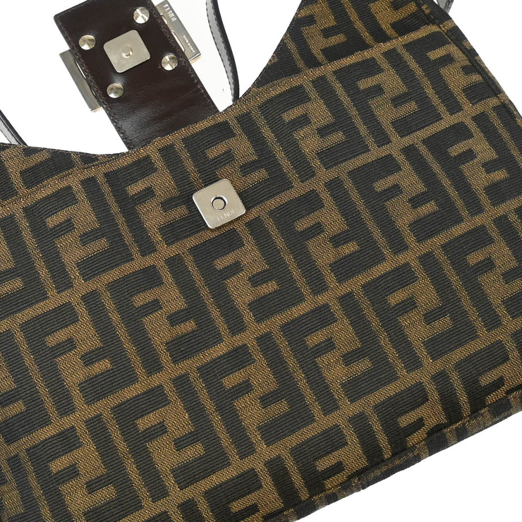 Fendi Brown Zucca Hobo Handbag