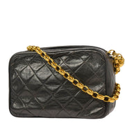 Chanel 1989-1991 Gray Lambskin Camera Bag Mini