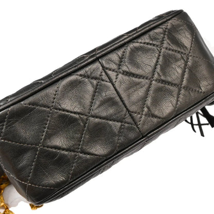 Chanel 1989-1991 Gray Lambskin Camera Bag Mini