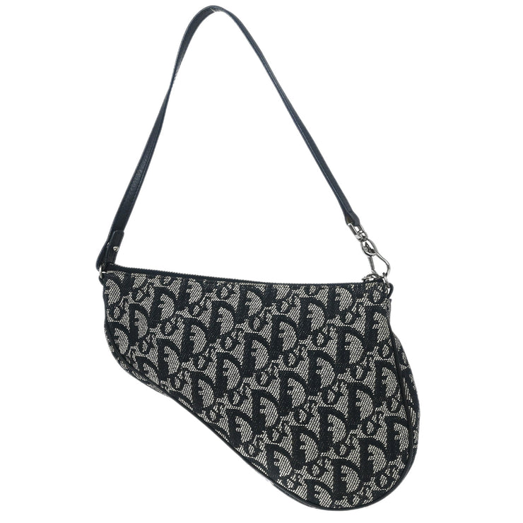 Christian Dior 2003 Black Trotter Saddle Handbag