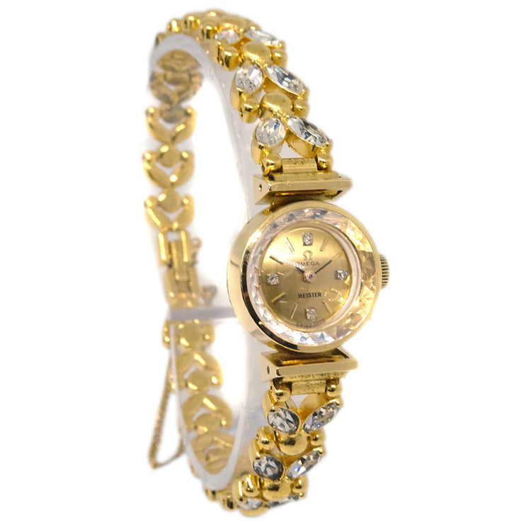 Omega De Ville Manual-winding Watch 18KYG Diamond Rhinestone
