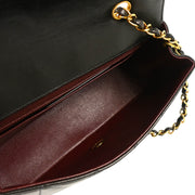 Chanel 1994-1996 Black Lambskin Small Diana Shoulder Bag