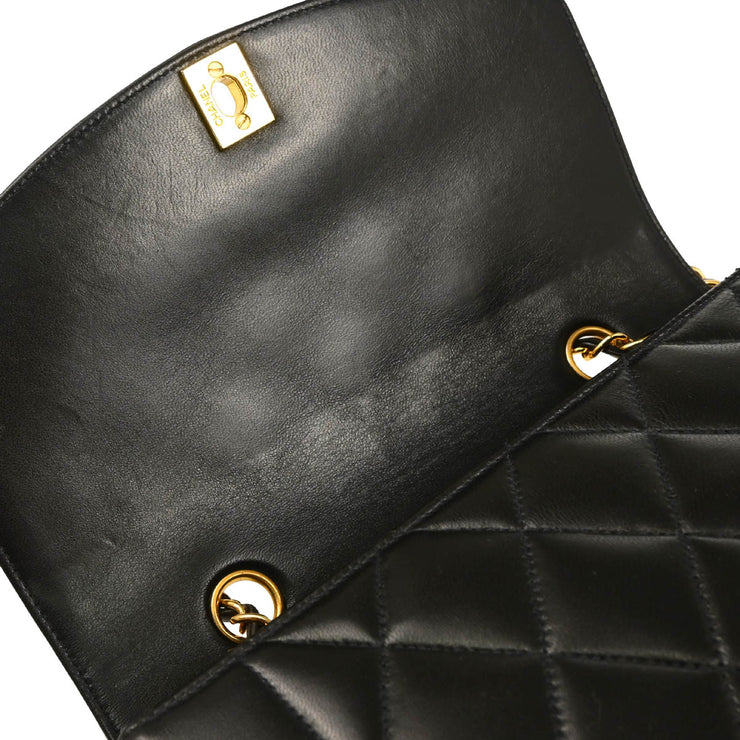 Chanel 1994-1996 Black Lambskin Small Diana Shoulder Bag
