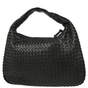 Bottega Veneta Black Intrecciato Hobo Handbag