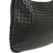 Bottega Veneta Black Intrecciato Hobo Handbag