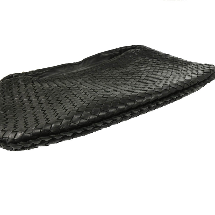 Bottega Veneta Black Intrecciato Hobo Handbag