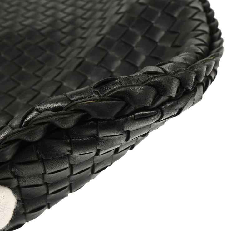 Bottega Veneta Black Intrecciato Hobo Handbag