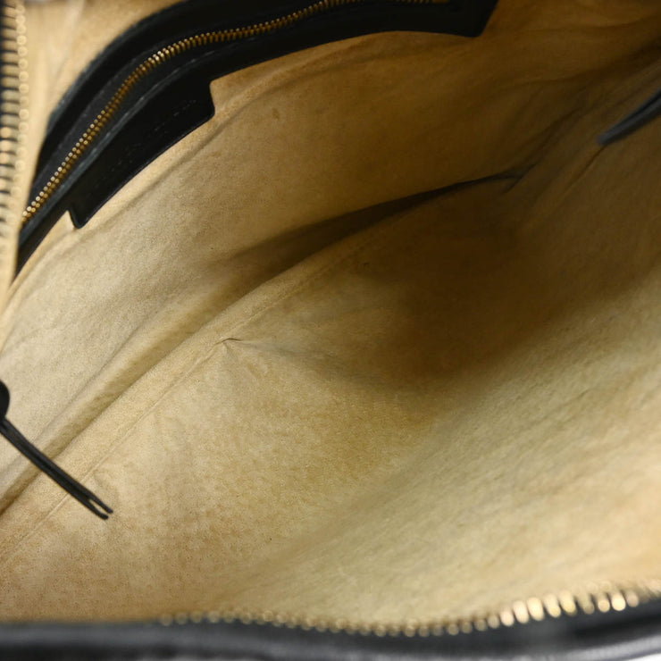 Bottega Veneta Black Intrecciato Hobo Handbag