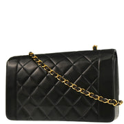 Chanel Black 1991-1994 Lambskin Medium Diana Shoulder Bag
