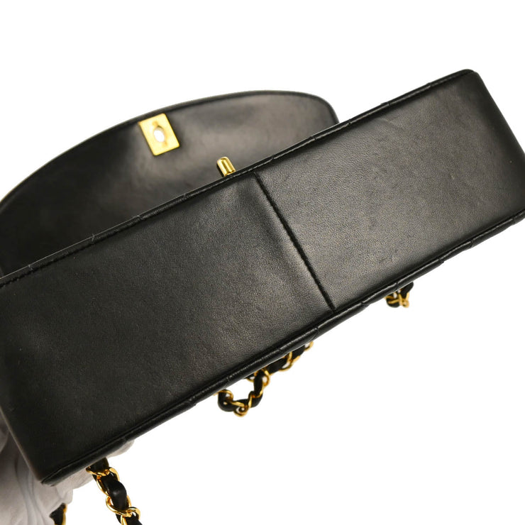 Chanel Black 1991-1994 Lambskin Medium Diana Shoulder Bag