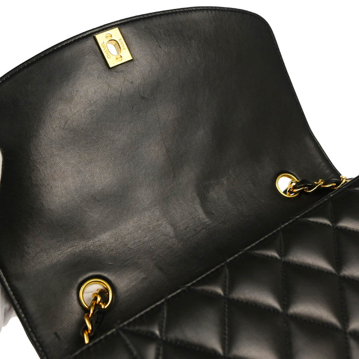 Chanel Black 1991-1994 Lambskin Medium Diana Shoulder Bag