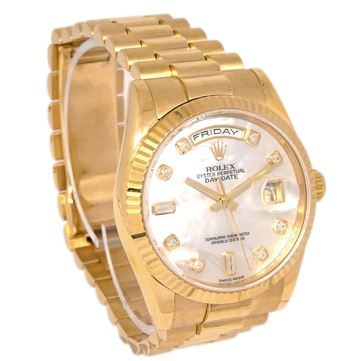 Rolex Oyster Perpetual Day Date Ref.118238 Self-winding Watch 36mm 18KYG