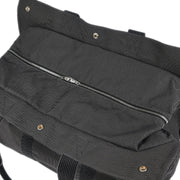 Hermes Gray Canvas Herline Tote TGM Handbag