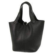 Hermes 2009 Black Taurillon Clemence Picotin Lock 18 PM Handbag