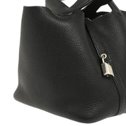 Hermes 2009 Black Taurillon Clemence Picotin Lock 18 PM Handbag