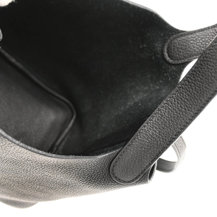 Hermes 2009 Black Taurillon Clemence Picotin Lock 18 PM Handbag