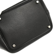 Hermes 2009 Black Taurillon Clemence Picotin Lock 18 PM Handbag