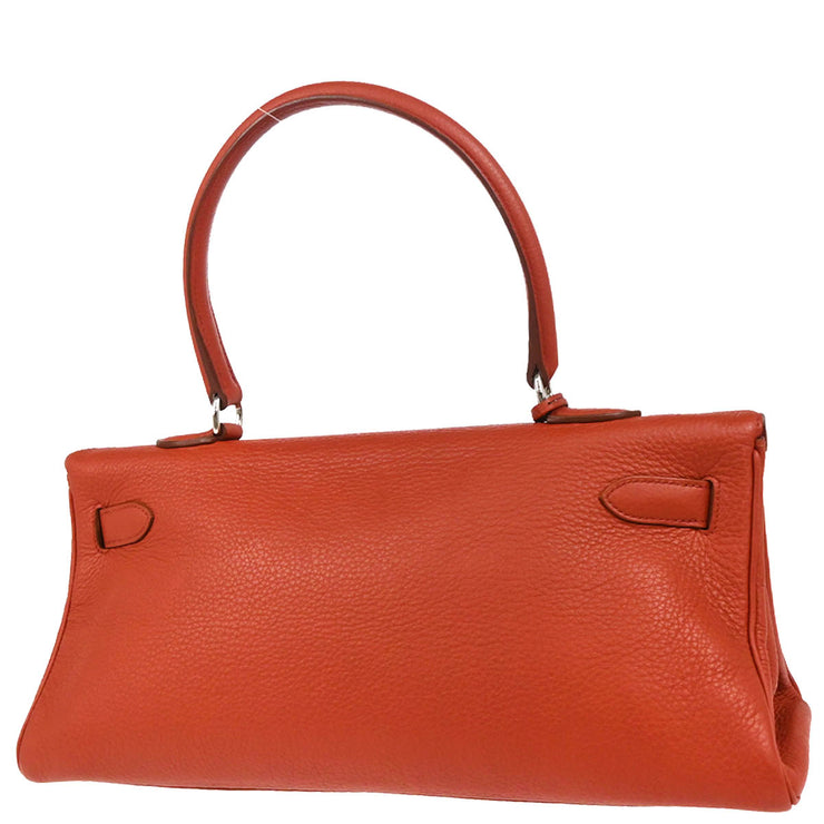 Hermes 2009 Sanguine Taurillon Clemence Shoulder Kelly Handbag