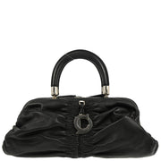Christian Dior 2008 Black Leather Karenina Handbag