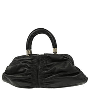 Christian Dior 2008 Black Leather Karenina Handbag
