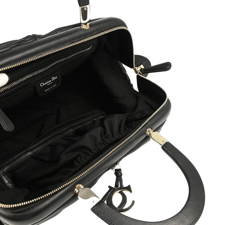 Christian Dior 2008 Black Leather Karenina Handbag
