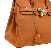 Hermes 2006 Gold Taurillon Clemence Birkin 30 Handbag