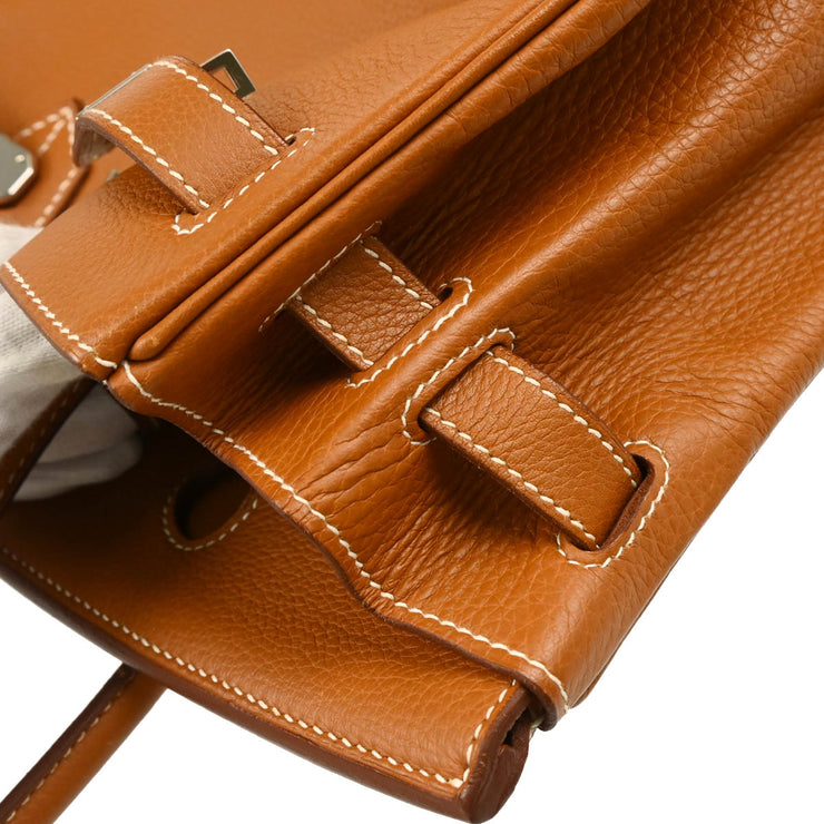 Hermes 2006 Gold Taurillon Clemence Birkin 30 Handbag