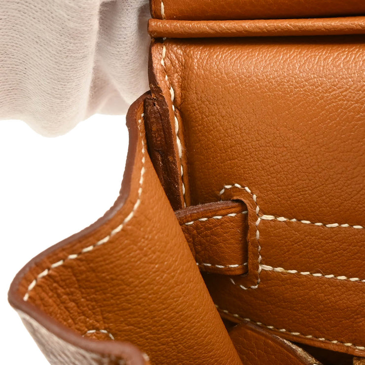 Hermes 2006 Gold Taurillon Clemence Birkin 30 Handbag