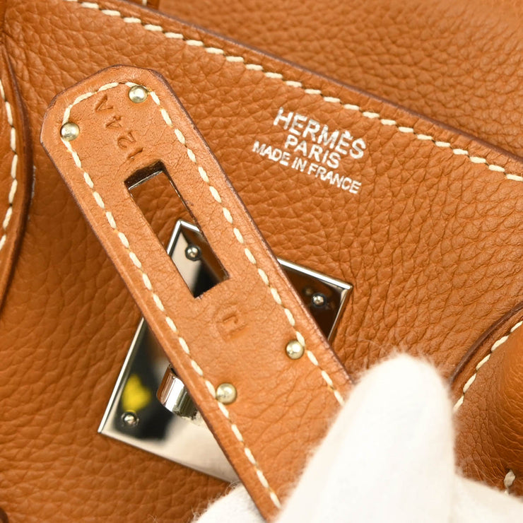 Hermes 2006 Gold Taurillon Clemence Birkin 30 Handbag