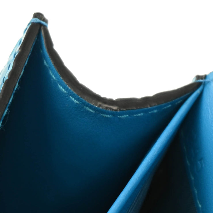 Miu Miu Turquoise Blue Embossed Leather Bijou Clutch Shoulder Bag