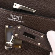 Hermes 2001 Cafe Taurillon Clemence Kelly 50 Retourne 2way Shoulder Handbag
